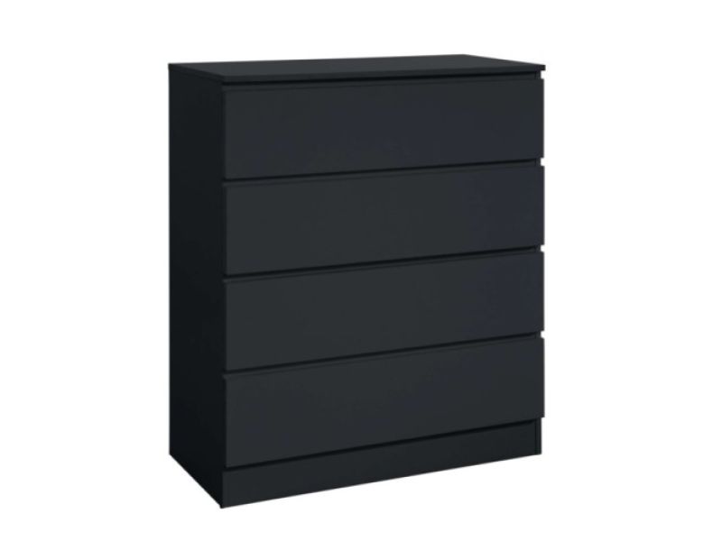 Birlea Oslo Black 4 Drawer Chest