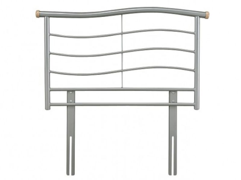 Serene Waverly 3ft Single Silver Metal Headboard