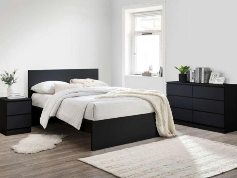 Birlea Oslo Black 4ft6 Double Bed Frame