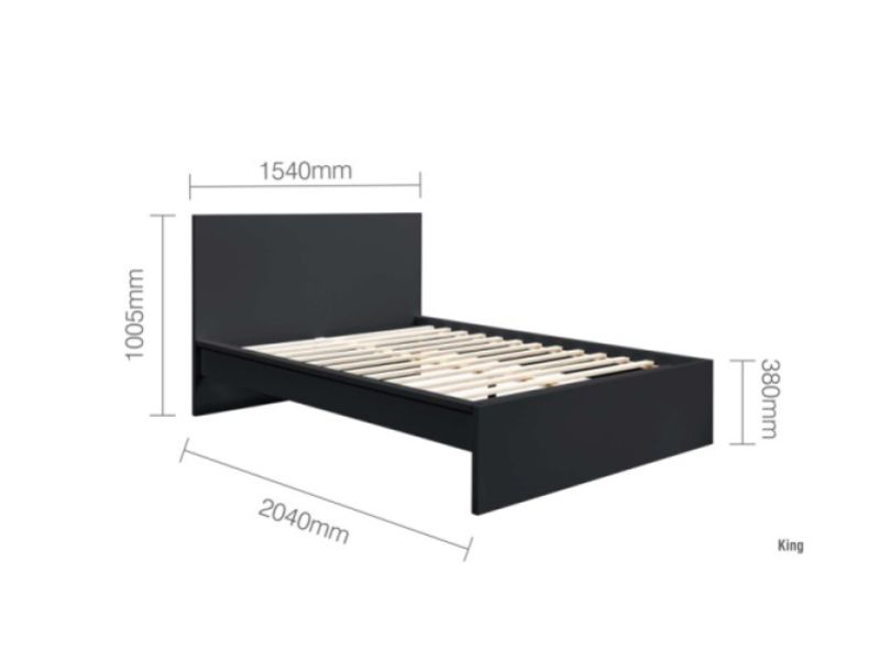 Birlea Oslo Black 5ft Kingsize Bed Frame