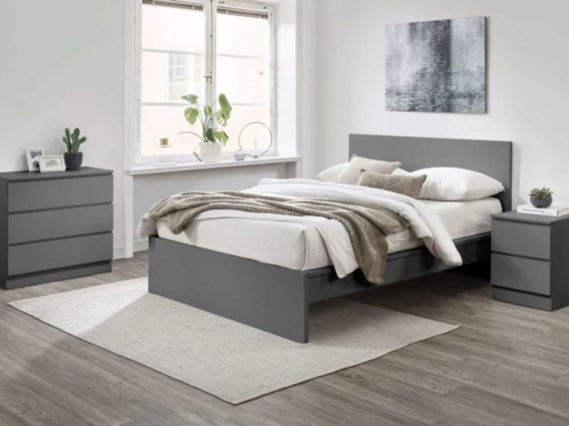 Birlea Oslo Grey 2 Drawer Bedside