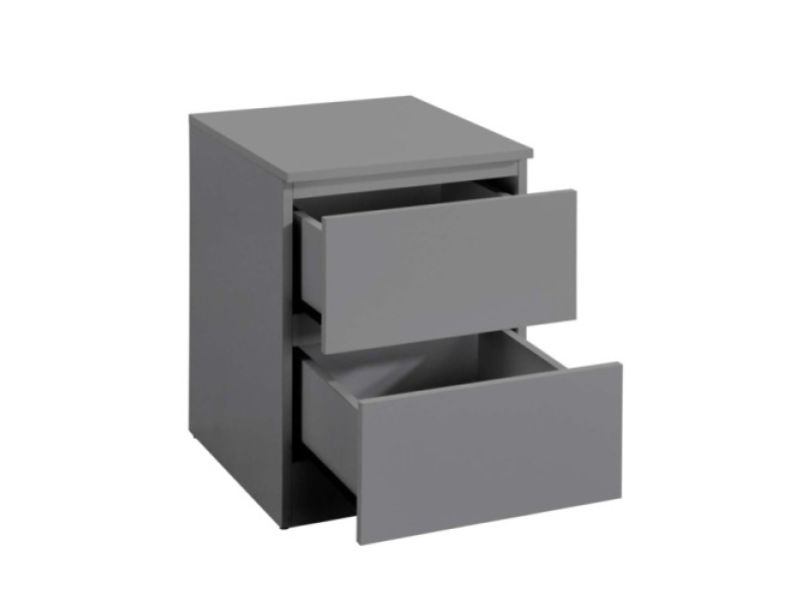 Birlea Oslo Grey 2 Drawer Bedside