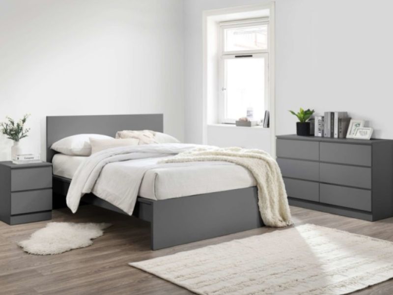 Birlea Oslo Grey 4ft6 Double Bed Frame