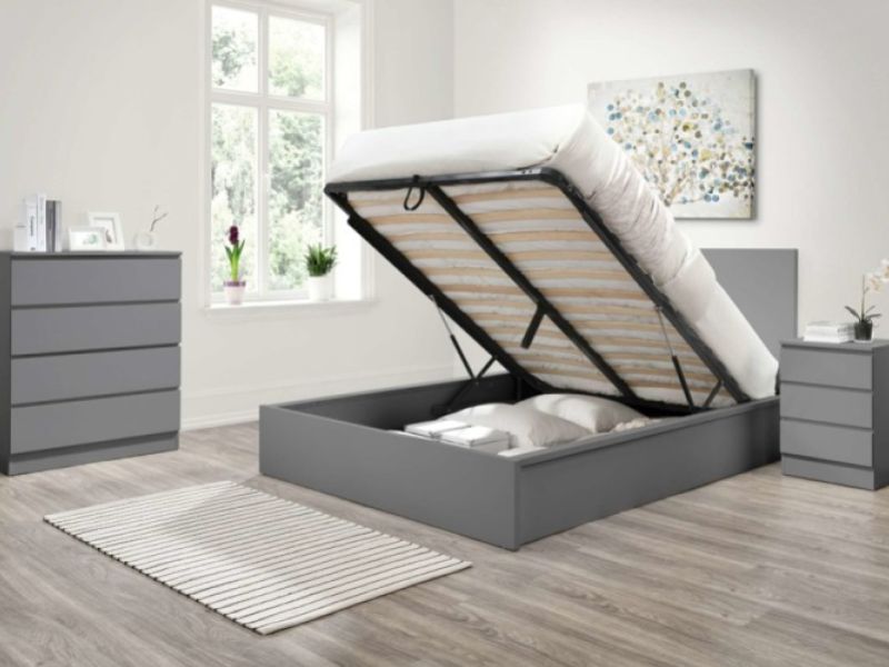 Birlea Oslo Grey 4ft6 Double Ottoman Bed Frame