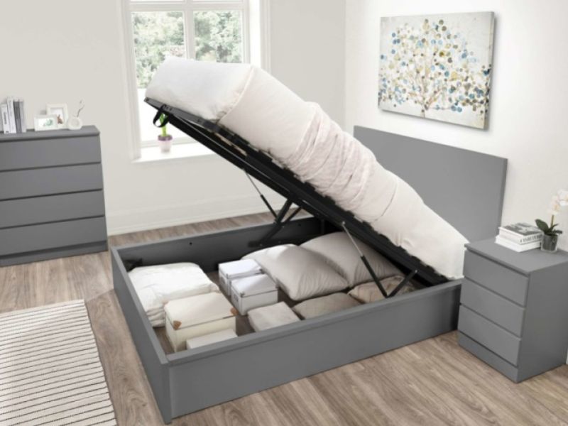Birlea Oslo Grey 4ft6 Double Ottoman Bed Frame