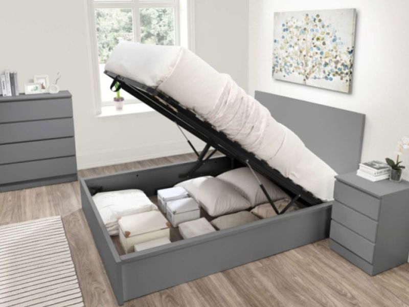 Birlea Oslo Grey 5ft Kingsize Ottoman Bed Frame