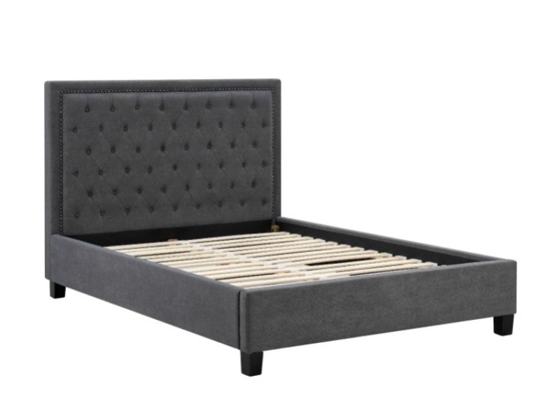 Limelight Rhea 4ft6 Double Dark Grey Fabric Bed Frame