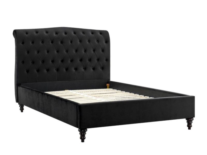 Limelight Rosa 3ft Single Black Velvet Fabric Bed Frame