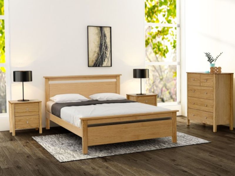 Limelight Nero 4ft6 Double Oak Bed Frame