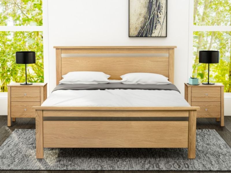 Limelight Nero 4ft6 Double Oak Bed Frame