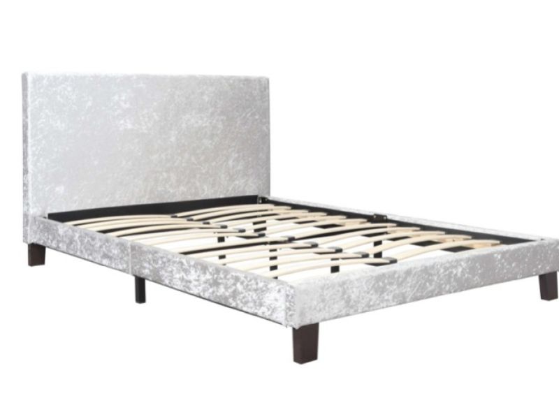 Birlea Berlin 5ft Kingsize Steel Crushed Velvet Fabric Bed Frame