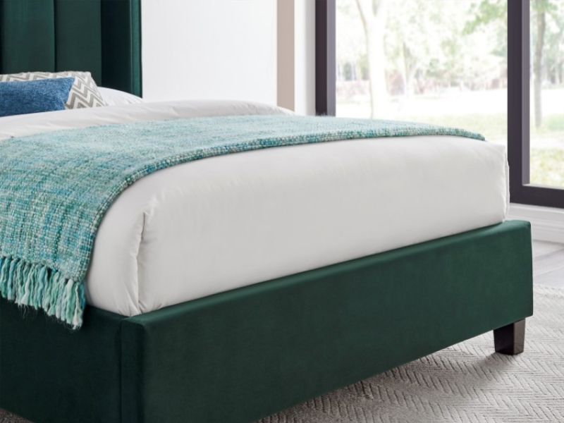 Limelight Polaris 4ft6 Double Emerald Green Fabric Bed Frame