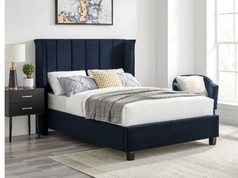 Limelight Polaris 4ft6 Double Navy Blue Fabric Bed Frame