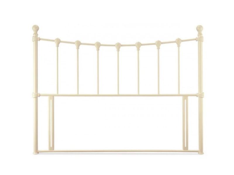 Serene Marseilles 6ft Super Kingsize Ivory Gloss Metal Headboard