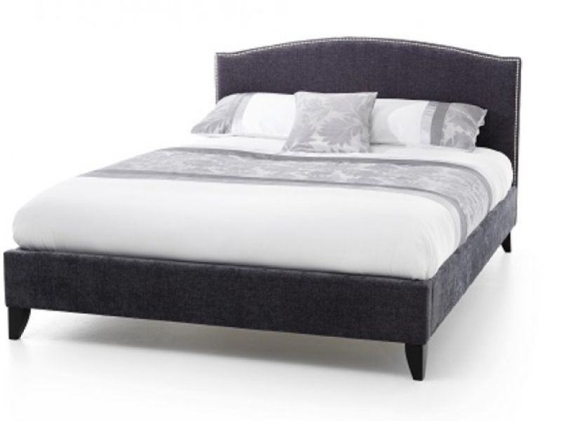Serene Charlotte 6ft Super Kingsize Charcoal Fabric Bed Frame
