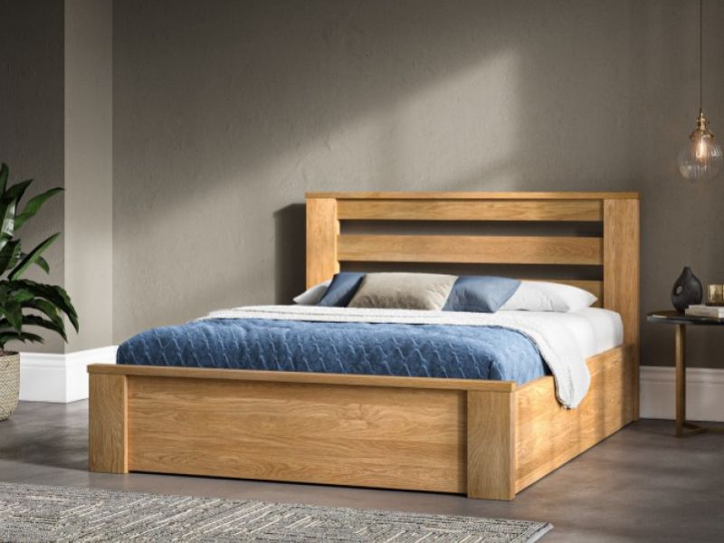 Emporia Charnwood 4ft6 Double Solid Oak Ottoman Bed Frame