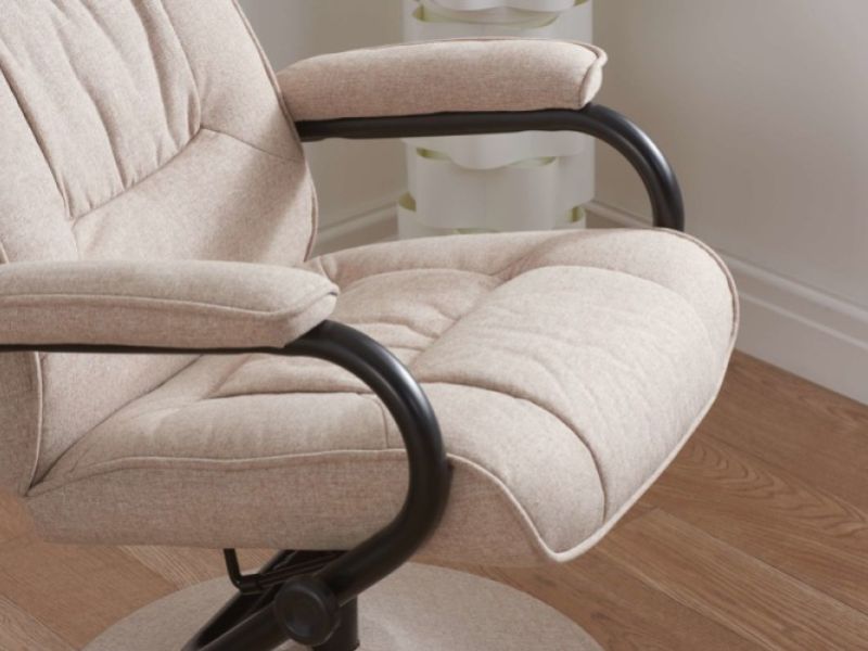 Birlea Memphis Wheat Fabric Swivel Chair And Stool