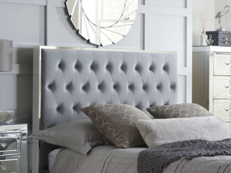 Birlea Chelsea 5ft Kingsize Grey Fabric Bed Frame