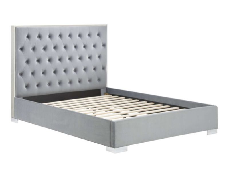 Birlea Chelsea 5ft Kingsize Grey Fabric Bed Frame