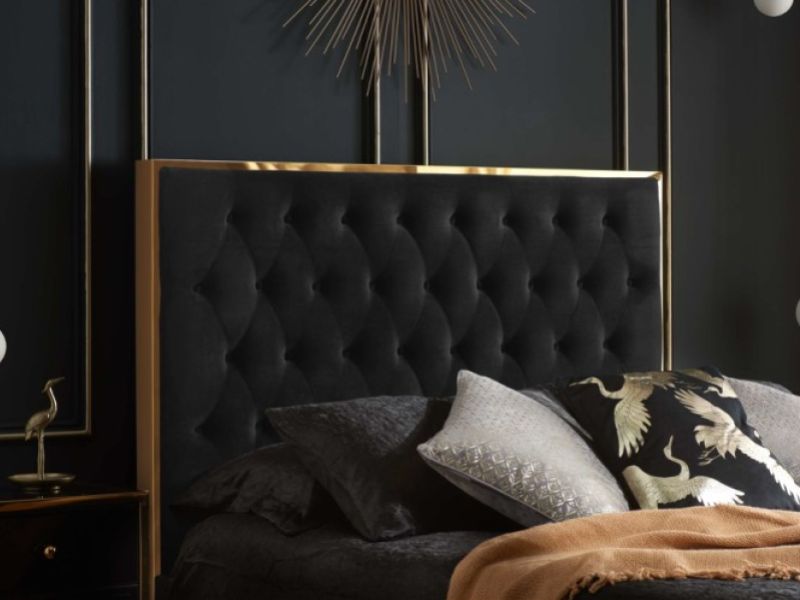 Birlea Chelsea 4ft6 Double Black Fabric Bed Frame