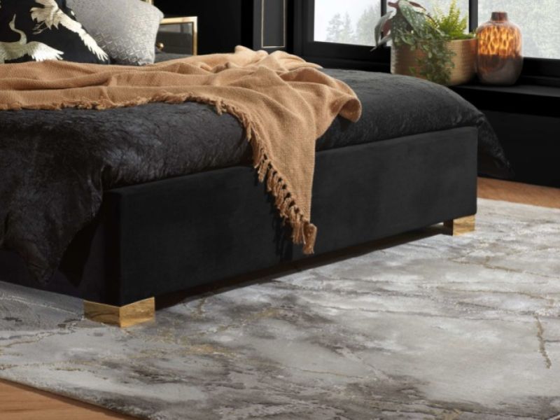 Birlea Chelsea 4ft6 Double Black Fabric Bed Frame