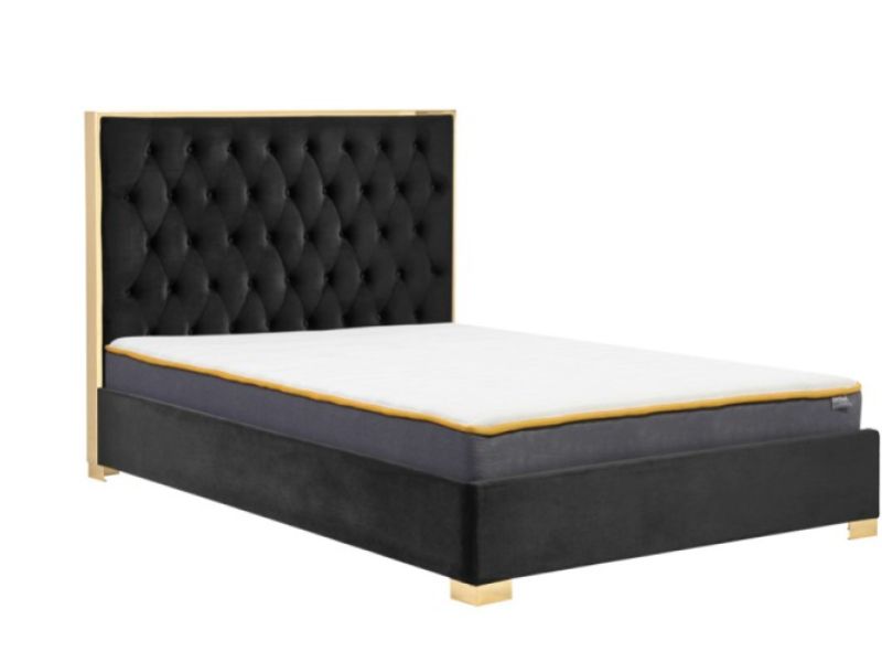 Birlea Chelsea 4ft6 Double Black Fabric Bed Frame