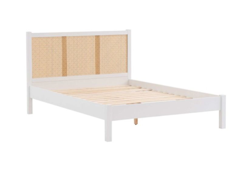 Birlea Croxley Rattan And White Finish 5ft Kingsize Bed Frame