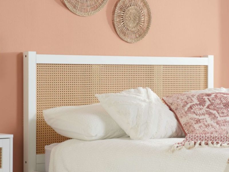 Birlea Croxley Rattan And White Finish 5ft Kingsize Bed Frame