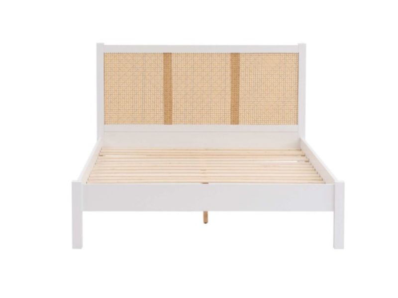 Birlea Croxley Rattan And White Finish 5ft Kingsize Bed Frame
