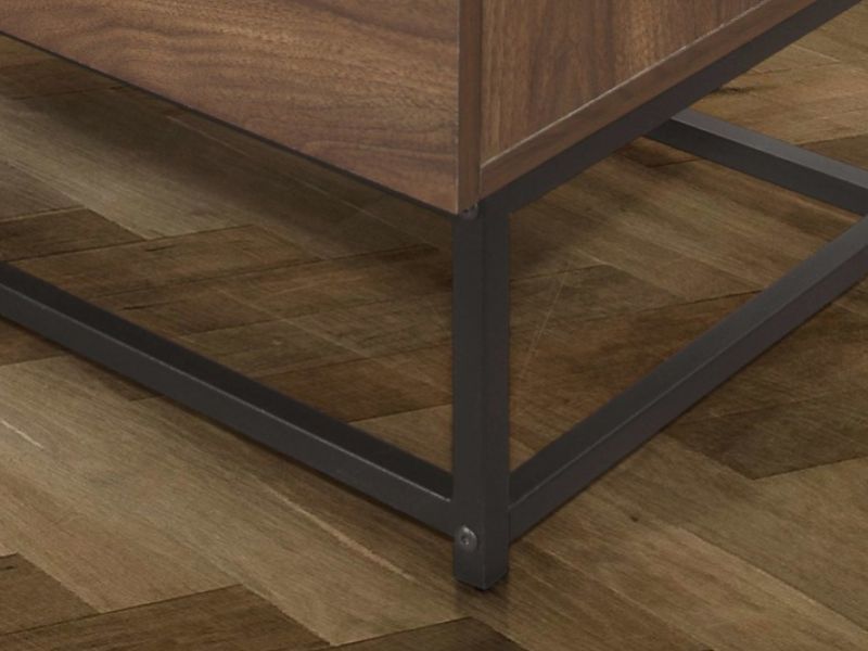 Birlea Houston 4ft Small Double Metal And Wooden Walnut Finish Bed Frame