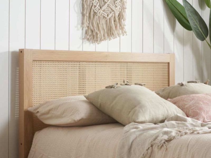Birlea Croxley Rattan And Oak Finish 5ft Kingsize Ottoman Bed Frame