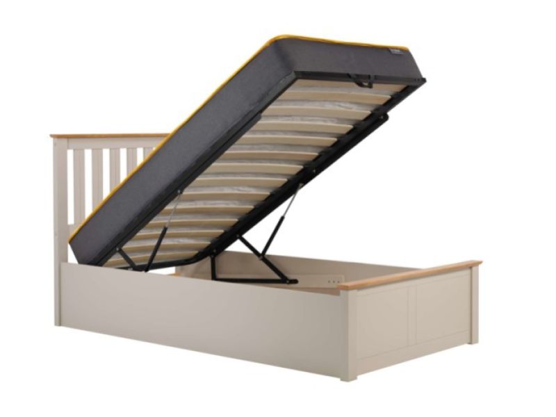 Birlea Phoenix 3ft Single Pearl Grey Ottoman Lift Wooden Bed Frame