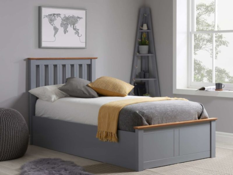 Birlea Phoenix 3ft Single Stone Grey Ottoman Lift Wooden Bed Frame
