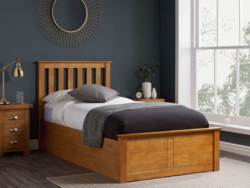 Birlea Phoenix 3ft Single Oak Finish Ottoman Lift Wooden Bed Frame