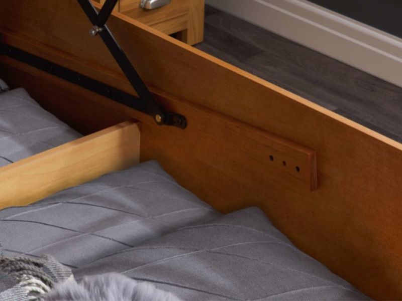 Birlea Phoenix 3ft Single Oak Finish Ottoman Lift Wooden Bed Frame