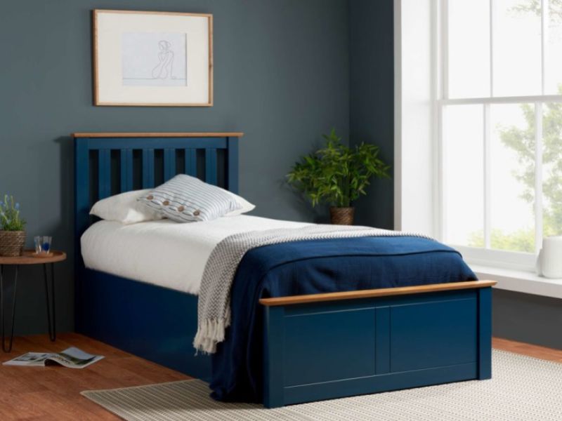 Birlea Phoenix 3ft Single Navy Blue Ottoman Lift Wooden Bed Frame