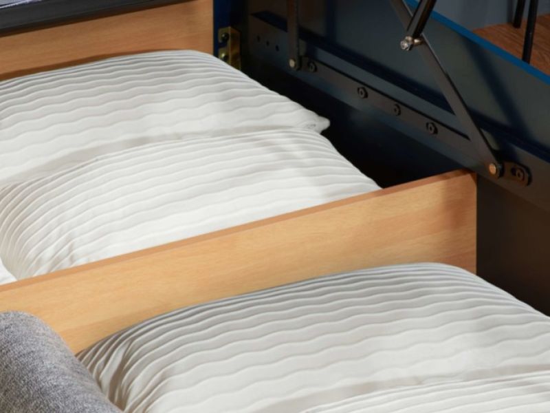 Birlea Phoenix 3ft Single Navy Blue Ottoman Lift Wooden Bed Frame