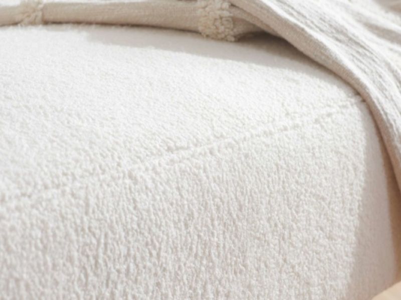 Birlea Micah White Boucle Teddy Fabric Sofa Bed