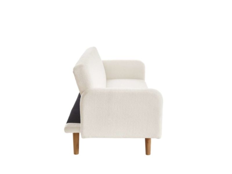 Birlea Micah White Boucle Teddy Fabric Sofa Bed