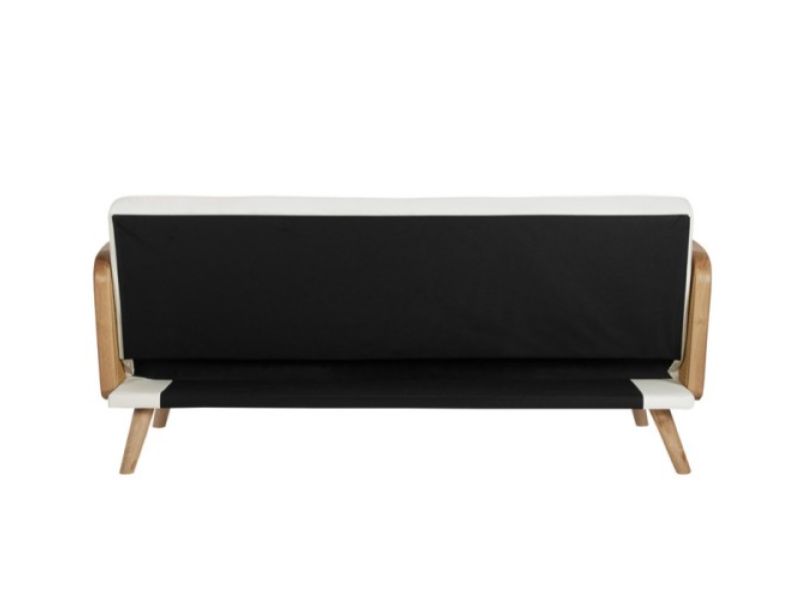 Birlea Mila Rattan And White Fabric Sofa Bed
