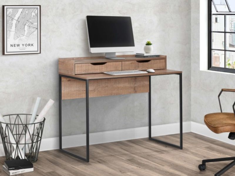 Birlea Urban Rustic Office Desk With Drawers