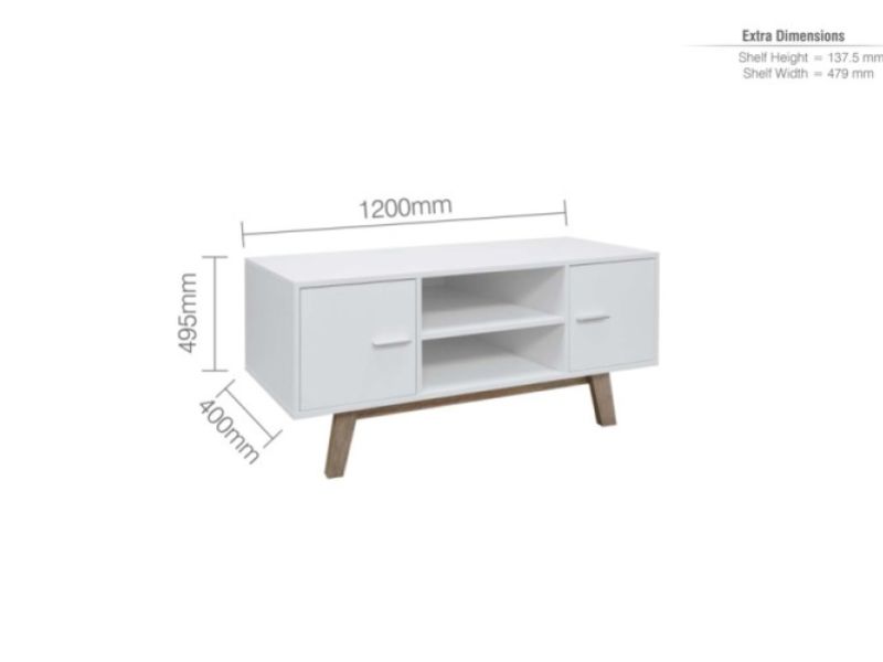 Birlea Shard TV Unit In White