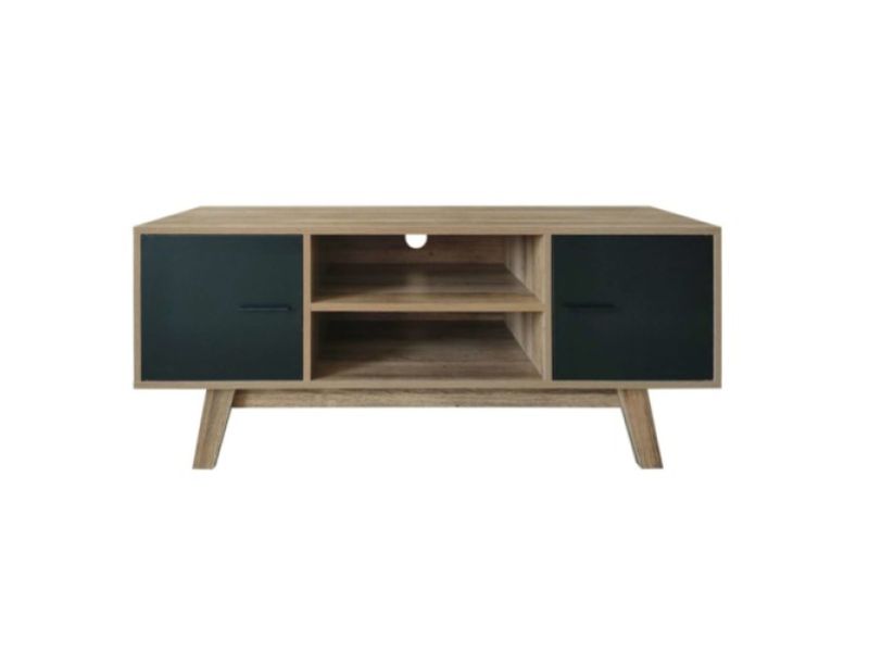 Birlea Shard TV Unit In Walnut And Black