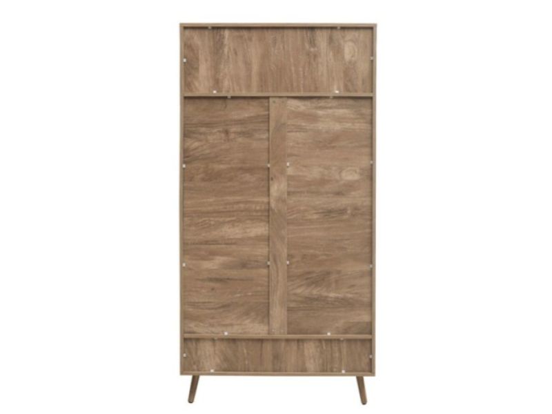 Birlea Noah Rattan 2 Door 1 Drawer Wardrobe