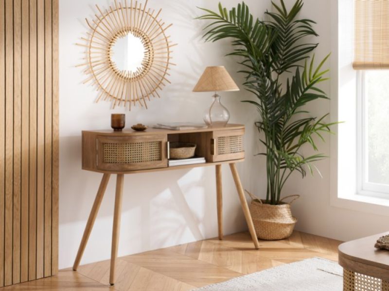 Birlea Noah Rattan Console Table