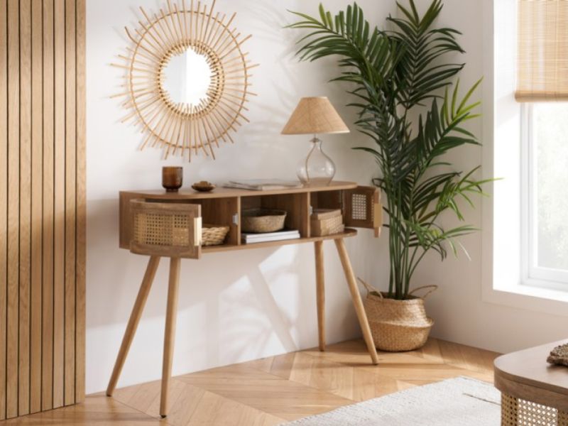 Birlea Noah Rattan Console Table