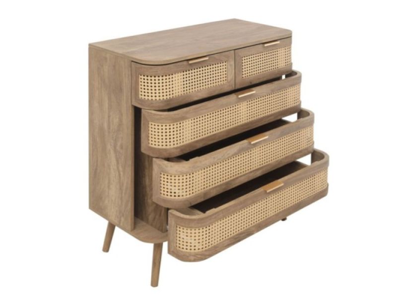 Birlea Noah Rattan 5 Drawer Chest