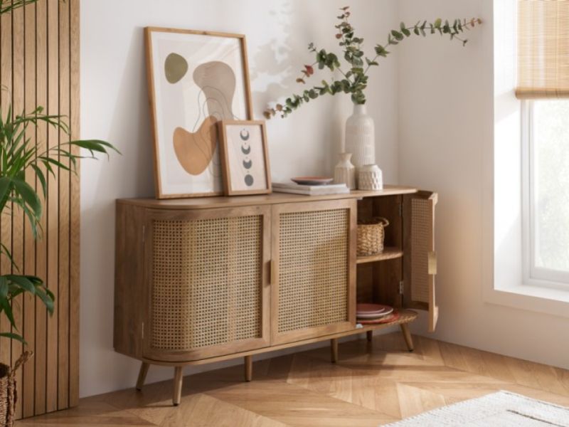 Birlea Noah Rattan 3 Door Sideboard