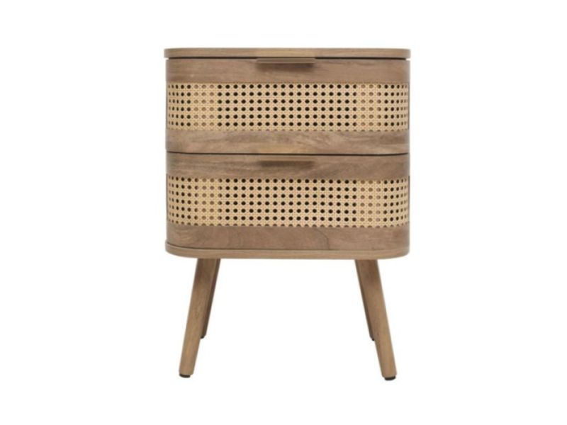Birlea Noah Rattan 2 Drawer Bedside