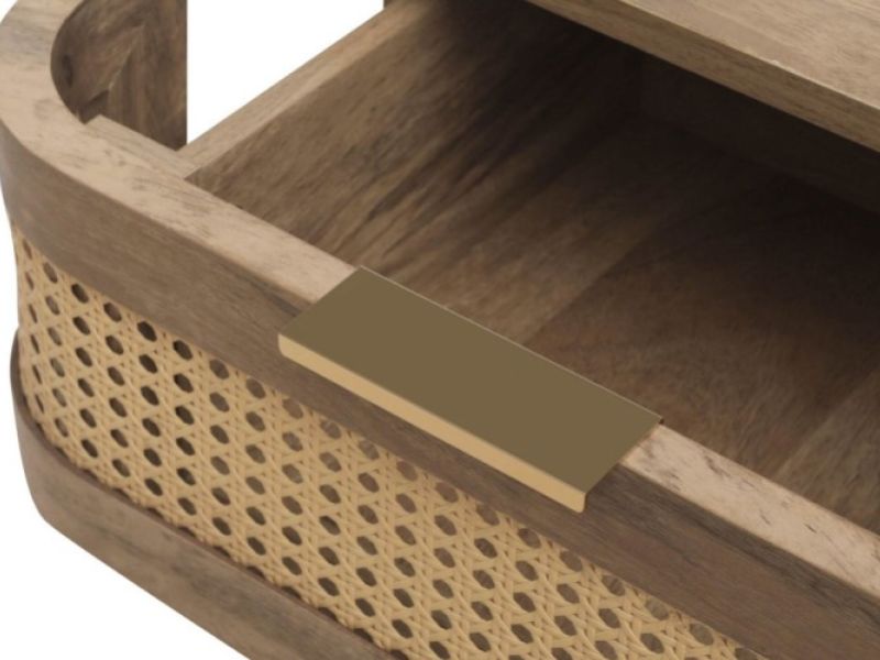 Birlea Noah Rattan 2 Drawer Bedside